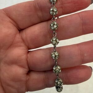 Elegant Religious Silver Floral Bracelet